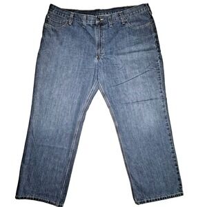 Carhartt Men Relaxed Fit Straight Leg Blue Denim Jeans 44x30 Med Wash 101483-968